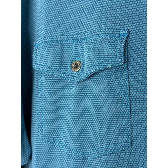 KUHL Polo Shirt Men's Size XL Pockets Modal Blend Stretch Hiking Casual Blue - Picture 4 of 8